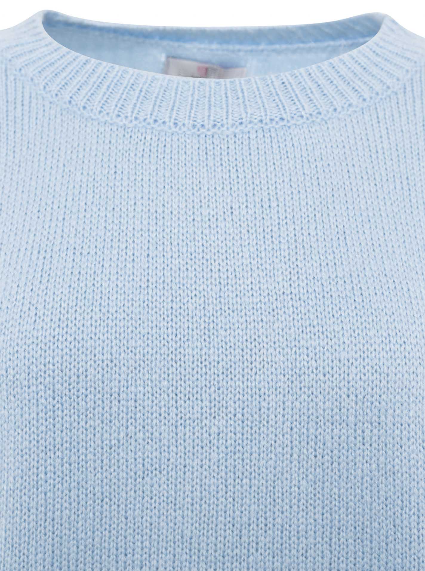 Zwillingsherz - Strickpullover Oversize Rundhals - Hellblau