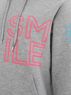 Zwillingsherz - Hoodie "Alissa Smile" - Grau/Pink