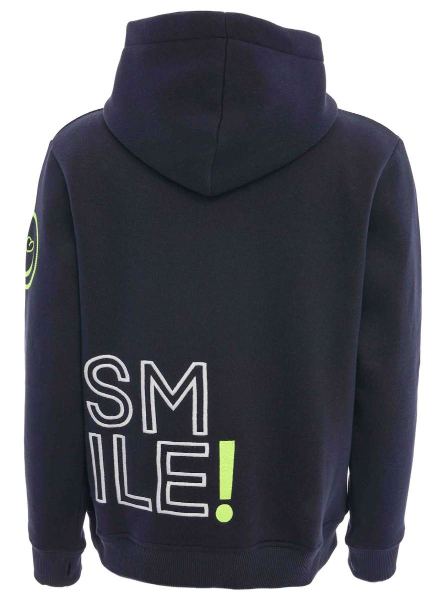 Zwillingsherz - Hoodie "Alissa Smile" - Dunkelblau/Pink