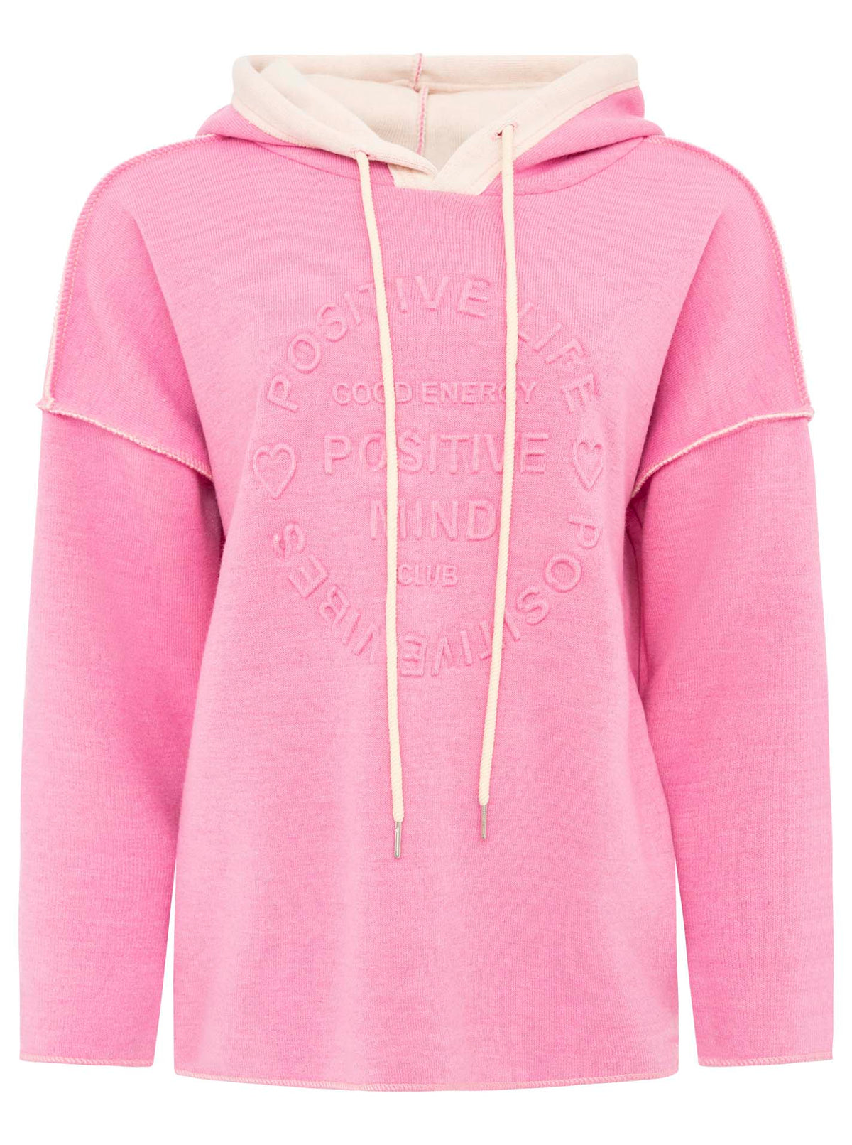 Zwillingsherz - Made in Italy Hoodie "Positive Mind" - Rosa