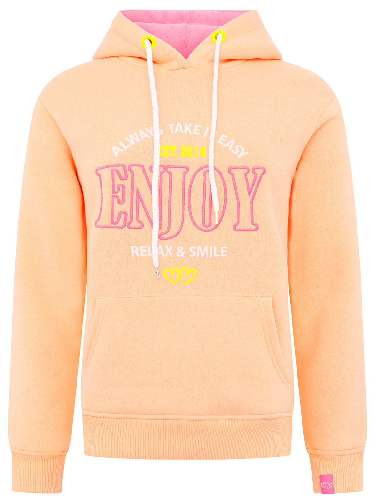 Zwillingsherz - Hoodie "Enjoy Take it easy" - Apricot