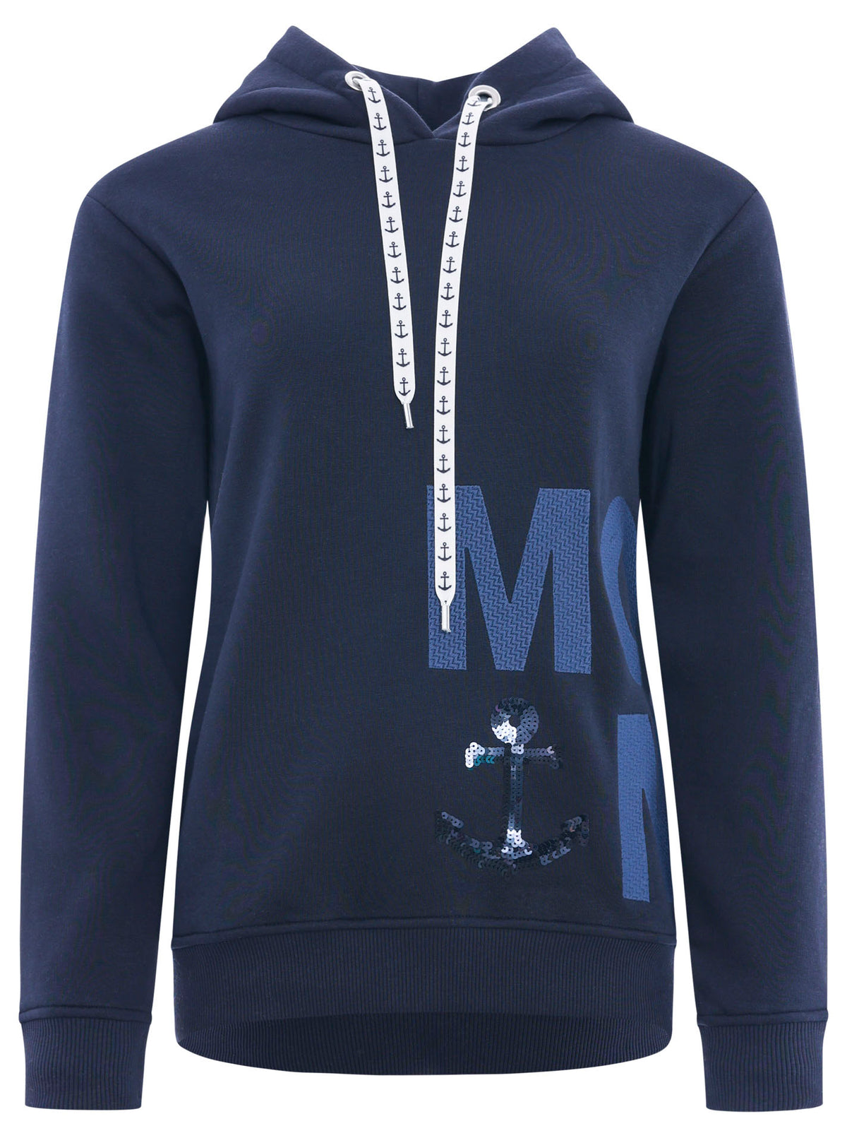 Zwillingsherz - Moin Hoodie/Sweatshirt mit Pailletten - Dunkelblau