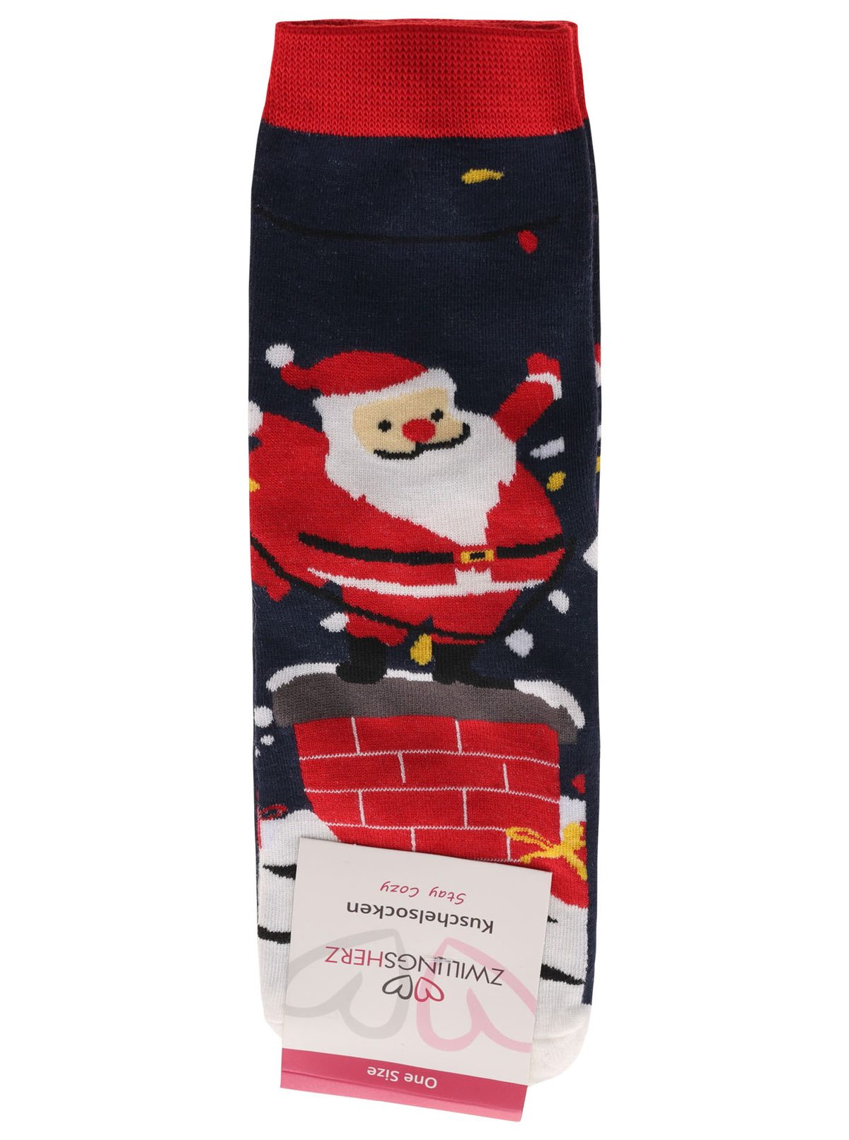 Zwillingsherz - Kuschelsocken Nikolaus - Rot/Blau