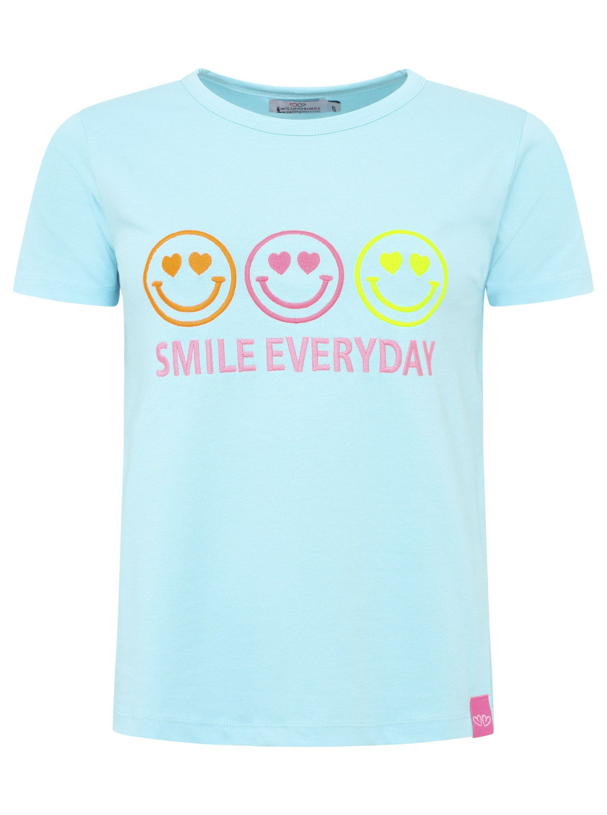 Zwillingsherz - T-Shirt "Smile Everyday" - Hellblau