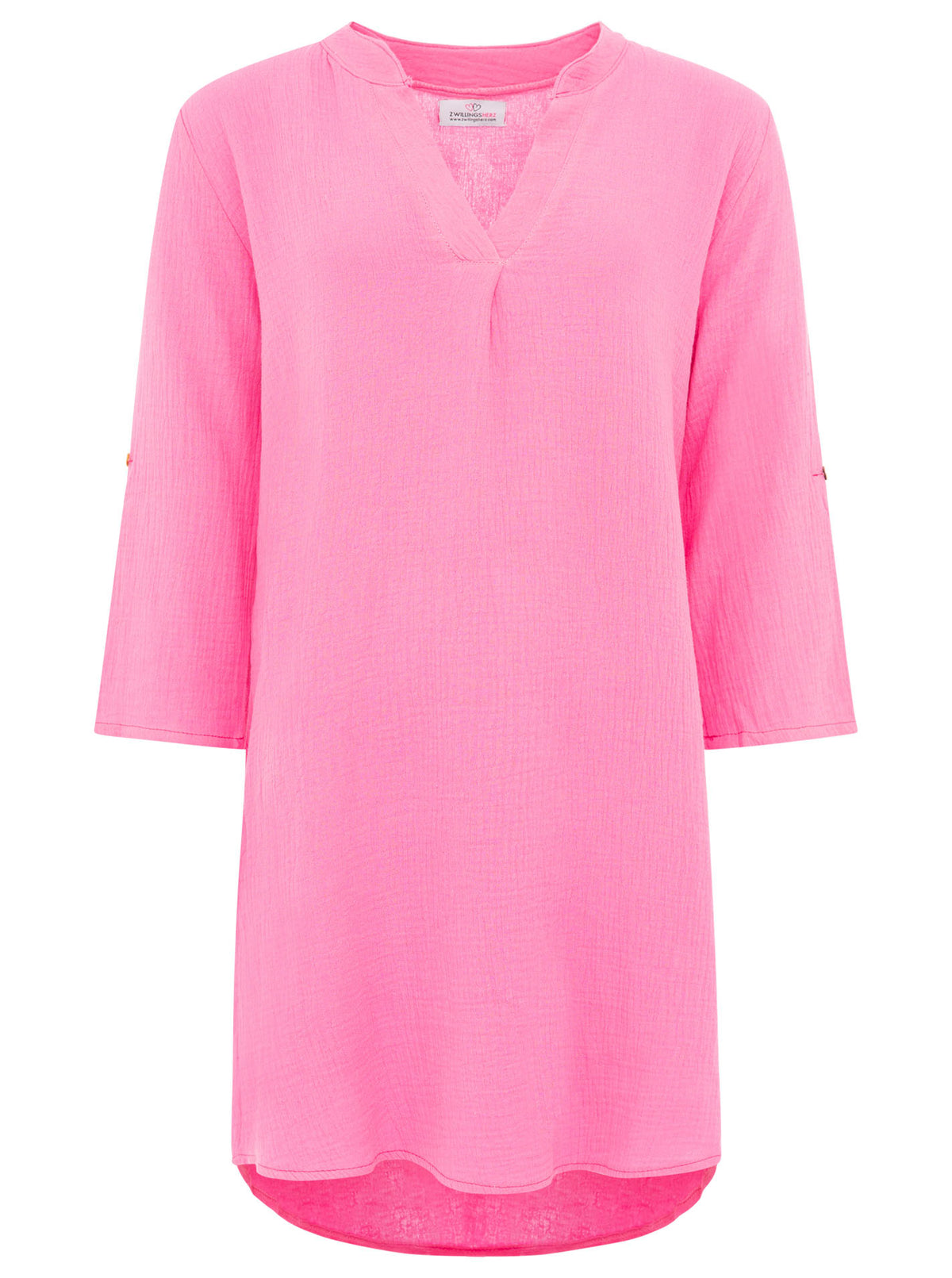 Zwillingsherz Musselin Kleid/Tunika Pastell - Pink/Rosa