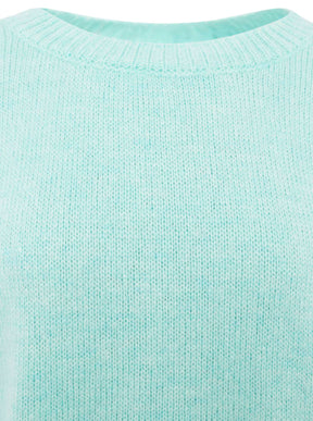 Zwillingsherz - Strickpullover Oversize Rundhals - Mint