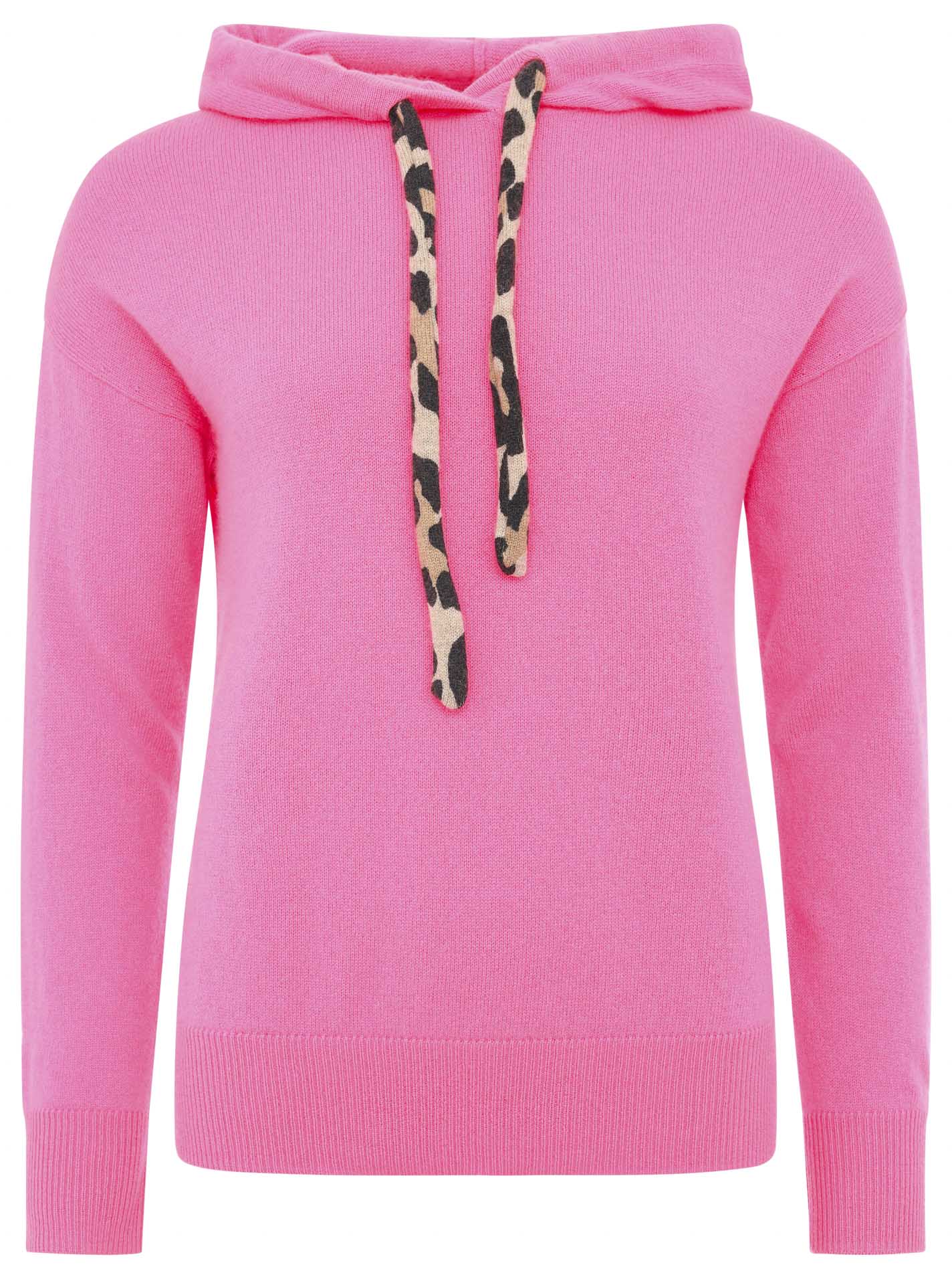 Zwillingsherz Kaschmir / Cashmere Hoodie Leo - Pink