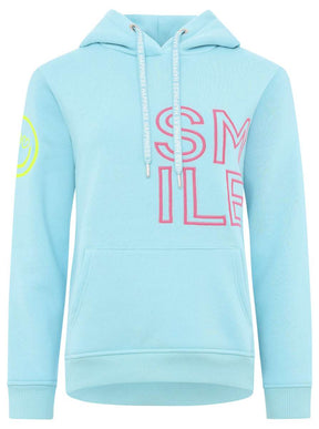 Zwillingsherz - Hoodie "Alissa Smile" - Hellblau/Pink