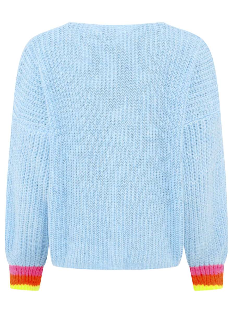 Zwillingsherz Made in Italy Pullover Smile - Hellblau