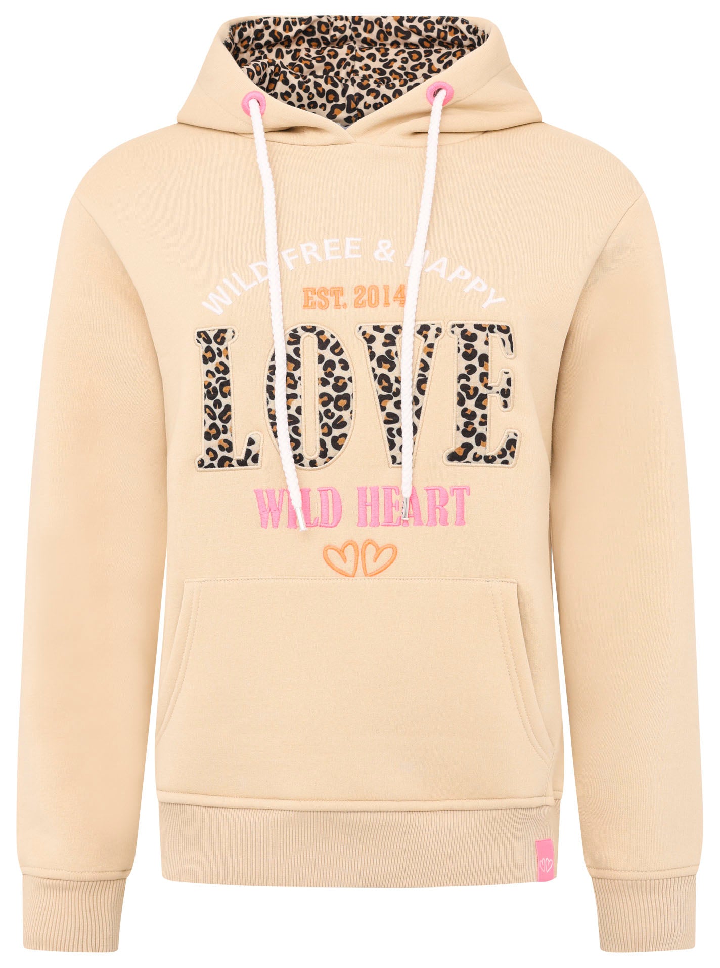 Zwillingsherz - Hoodie/Sweatshirt Neu "Leo Love" - Beige