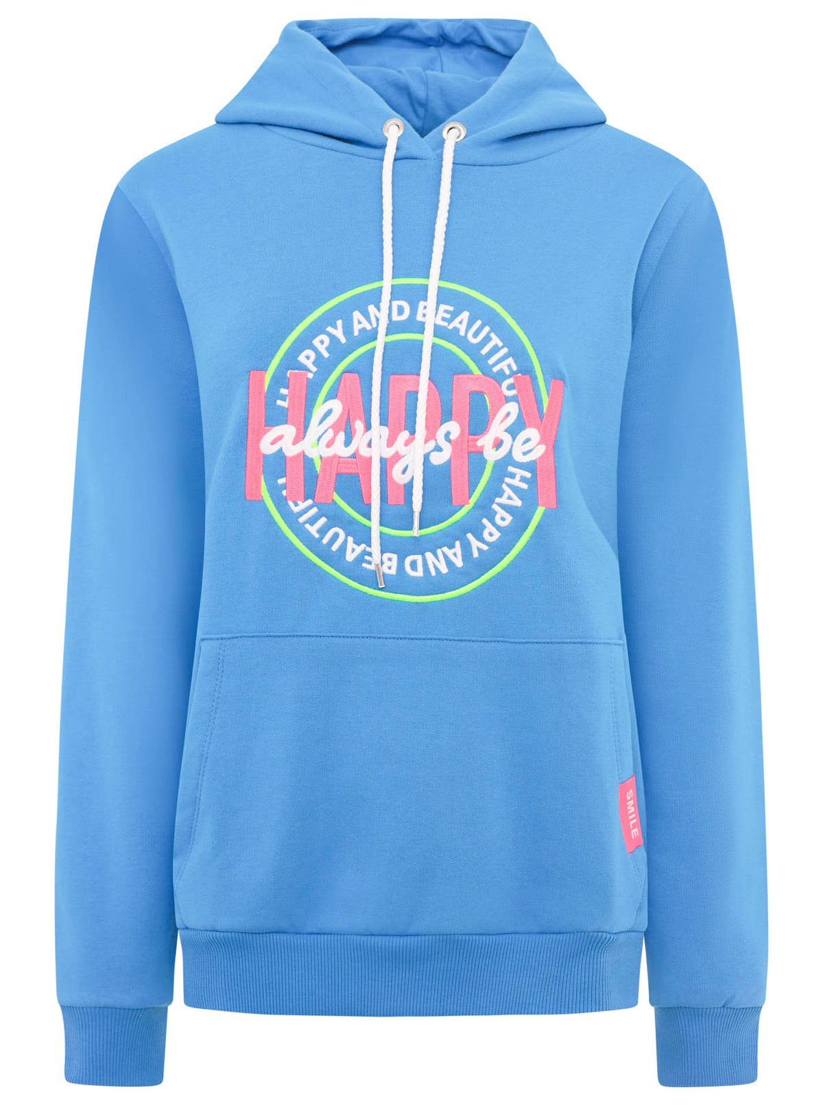 Zwillingsherz - Hoodie "Always Be Happy" - Blau