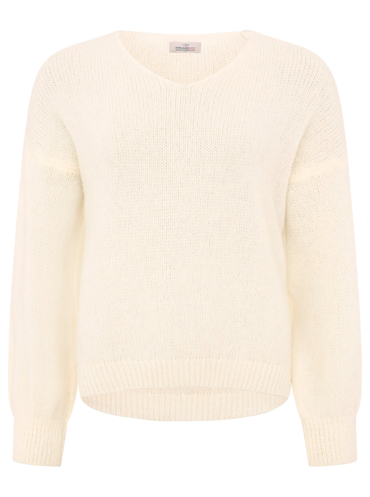 Zwillingsherz - Kuschel Alpaka Pullover Creme