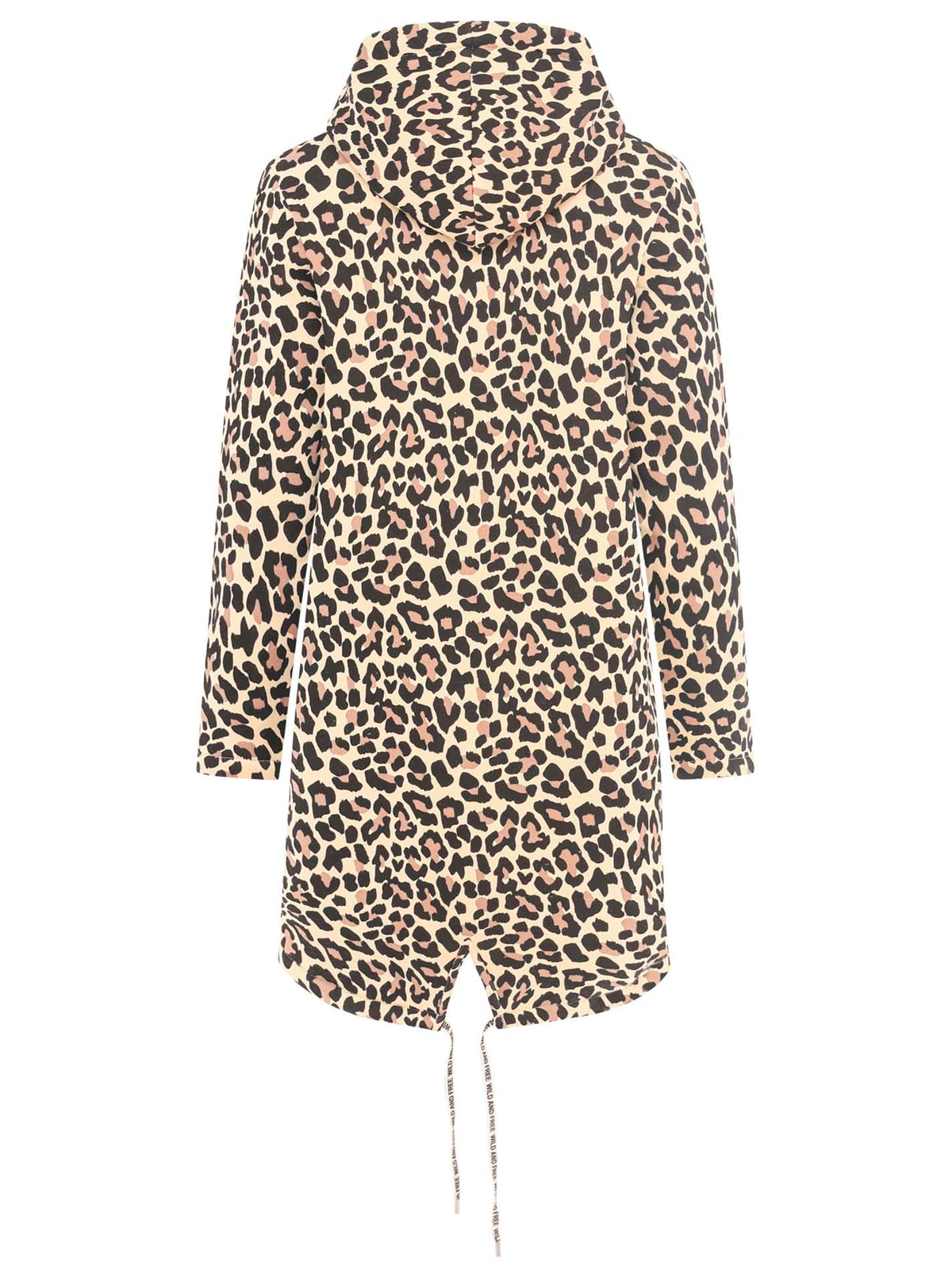 Zwillingsherz - Hoodiemantel "Leopard Leo" - Beige/Schwarz