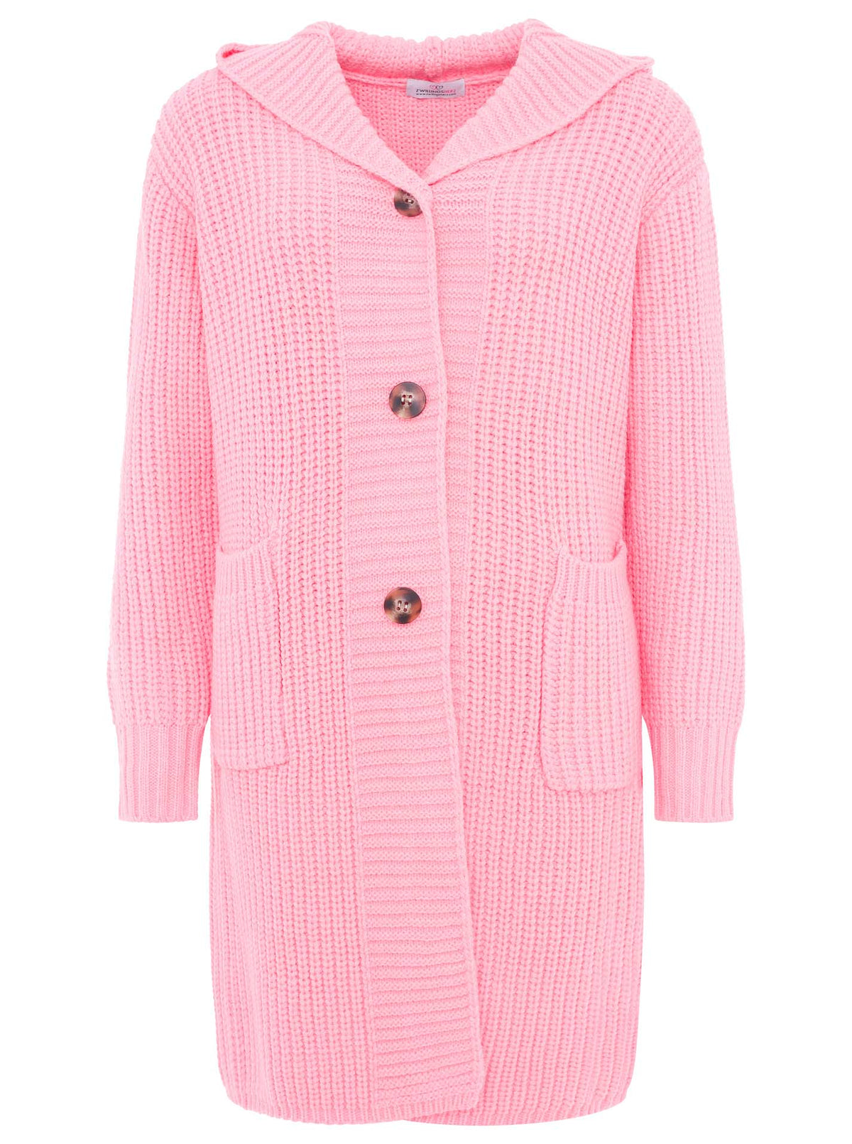 Zwillingsherz Hochwertiger Langer Cardigan - Rosa Pink