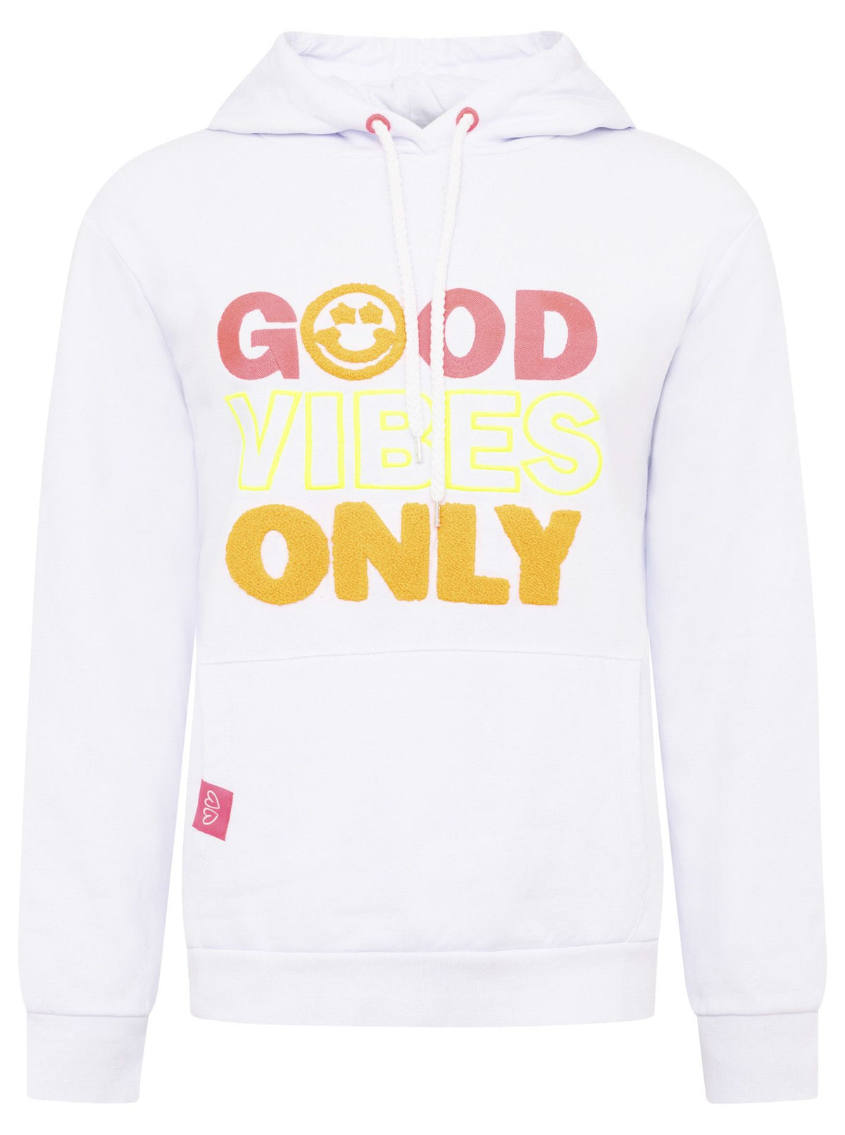 Zwillingsherz - Hoodie "Good Vibes Only" - Weiß