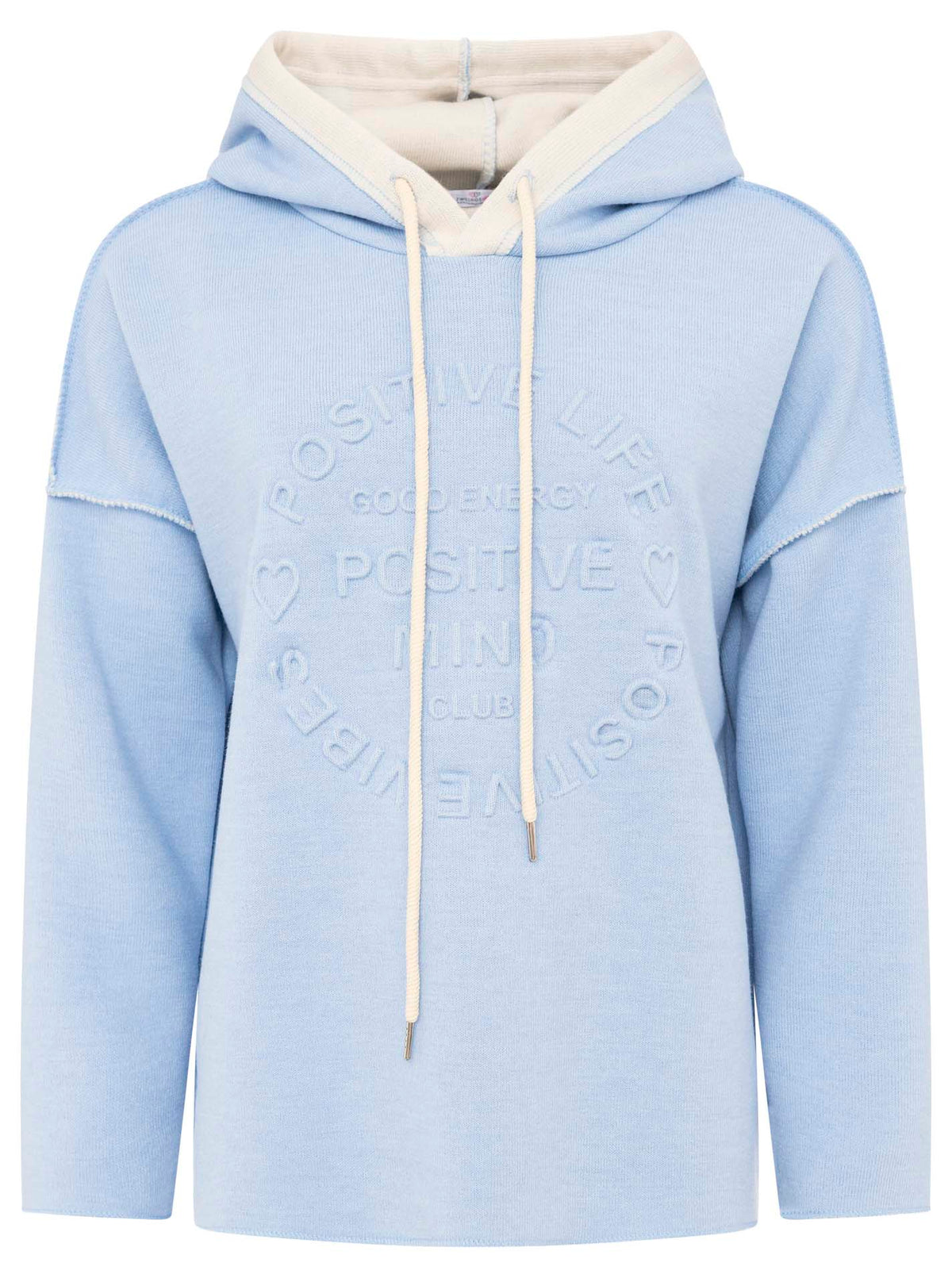 Zwillingsherz - Made in Italy Hoodie "Positive Mind" - Hellblau