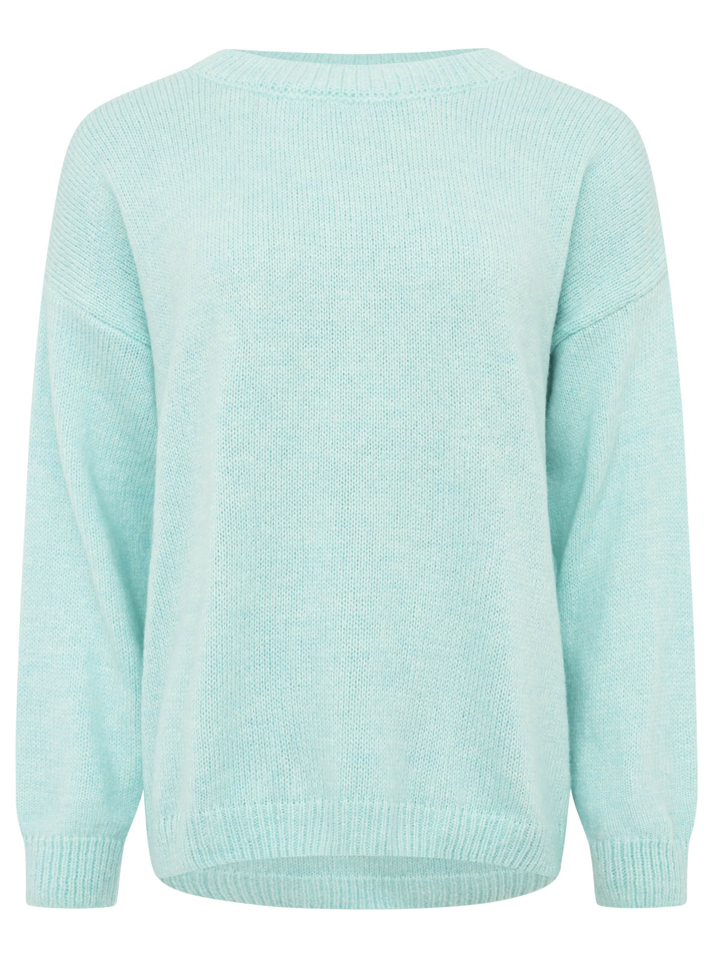 Zwillingsherz - Strickpullover Oversize Rundhals - Mint