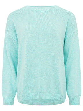 Zwillingsherz - Strickpullover Oversize Rundhals - Mint