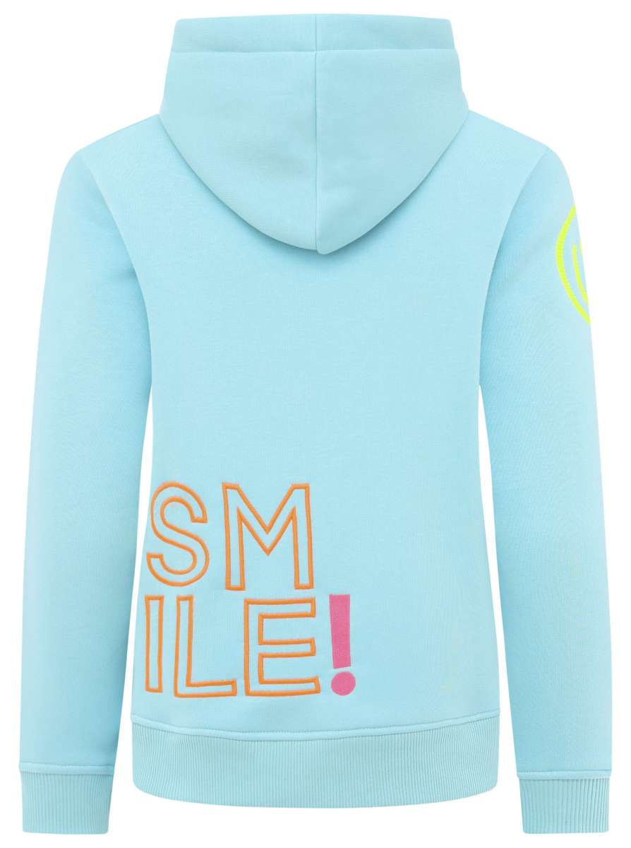 Zwillingsherz - Hoodie "Alissa Smile" - Hellblau/Pink