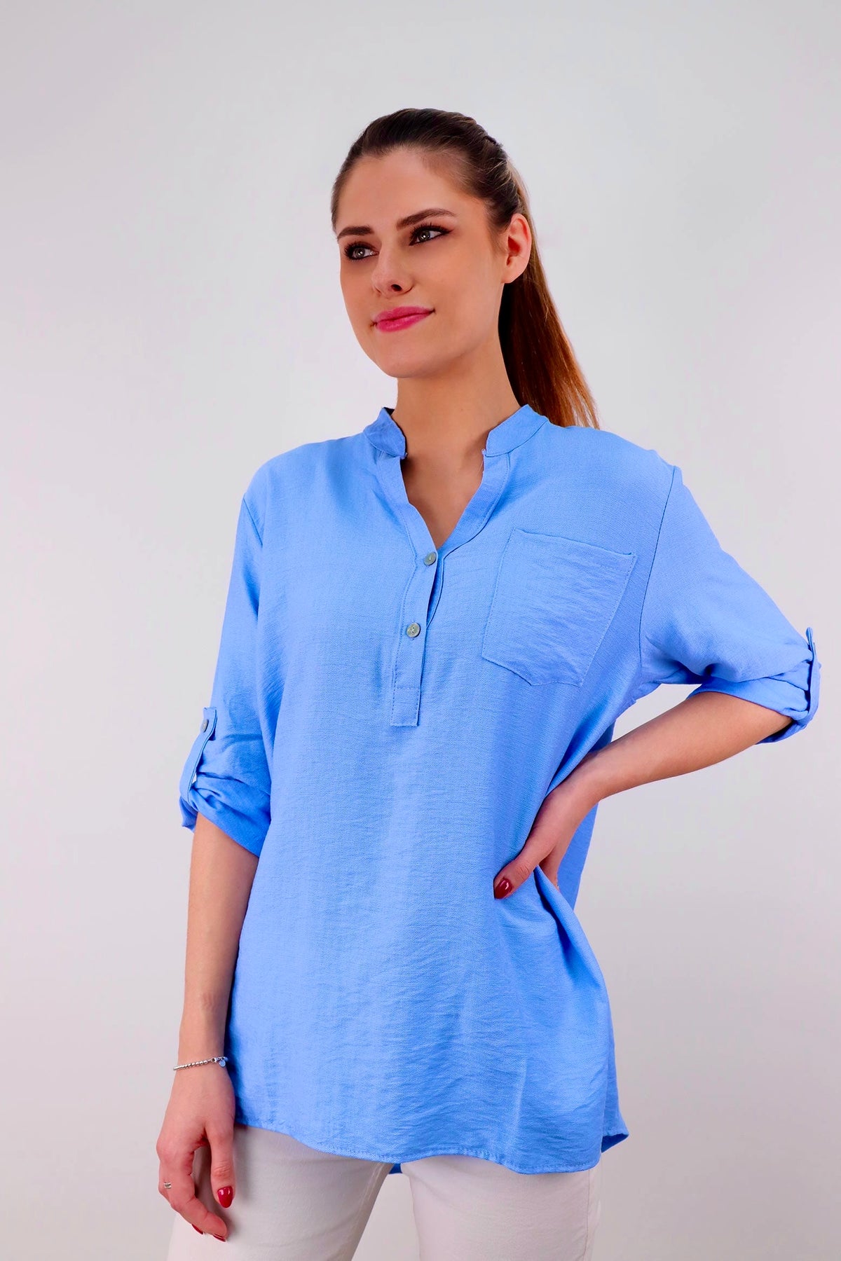 ST Style Touch - Viskose Bluse - Jeansblau