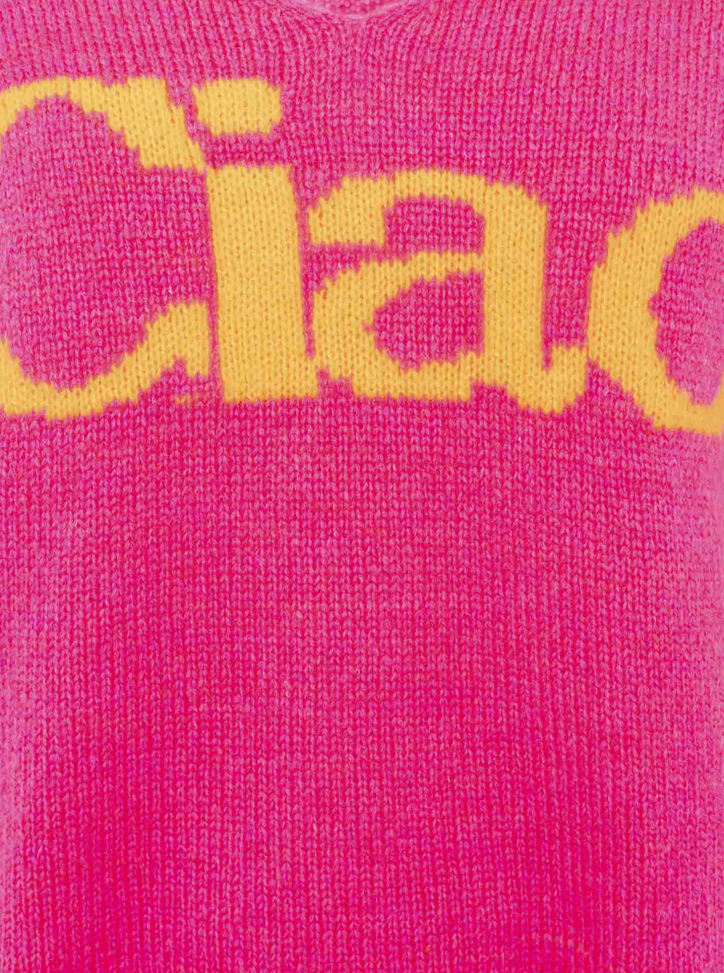 Zwillingsherz - Strickpullover "Ciao“ - Made in Italy - Neonpink