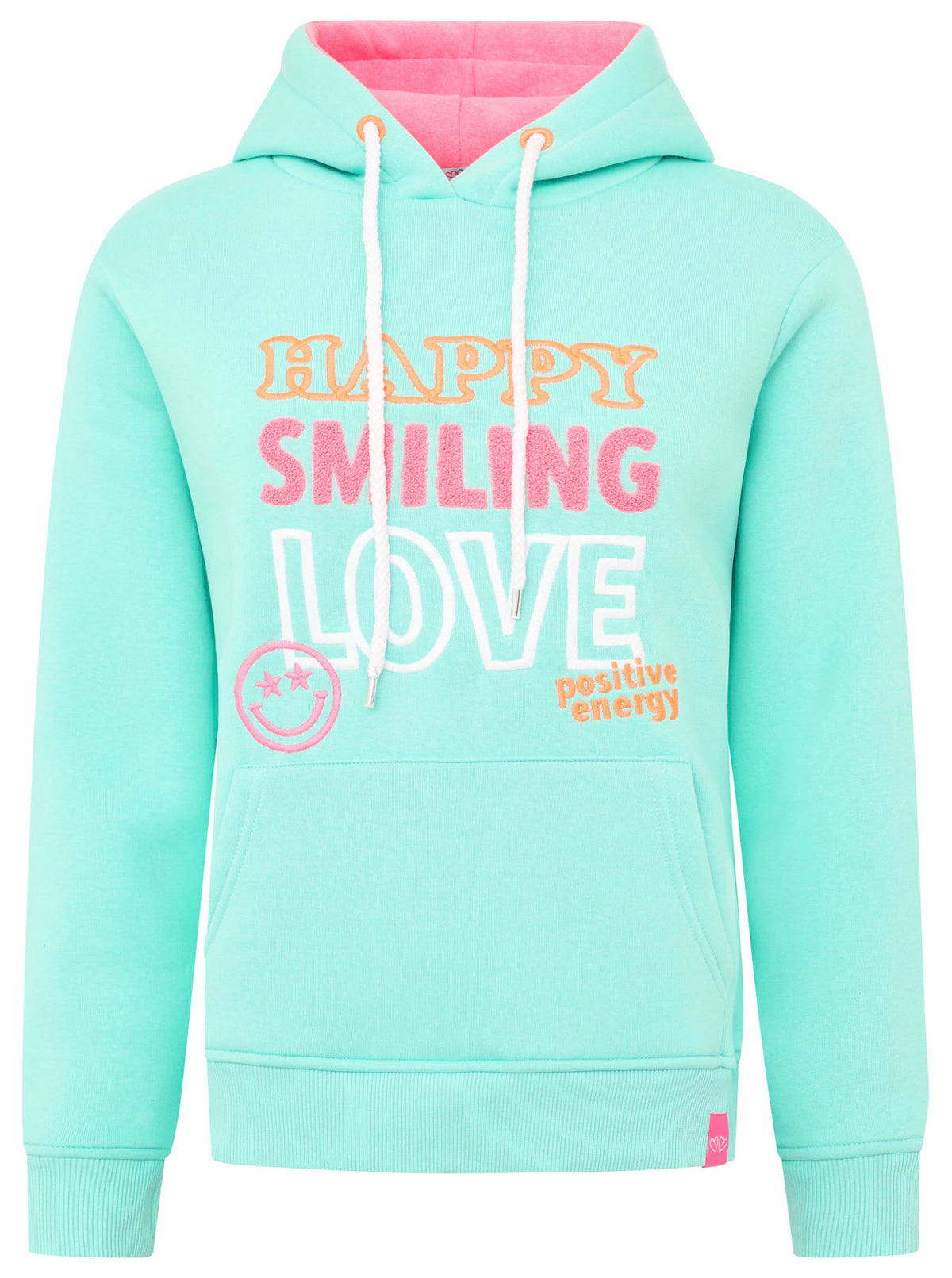 Zwillingsherz - Hoodie "Happy Smiling Love" - Mint