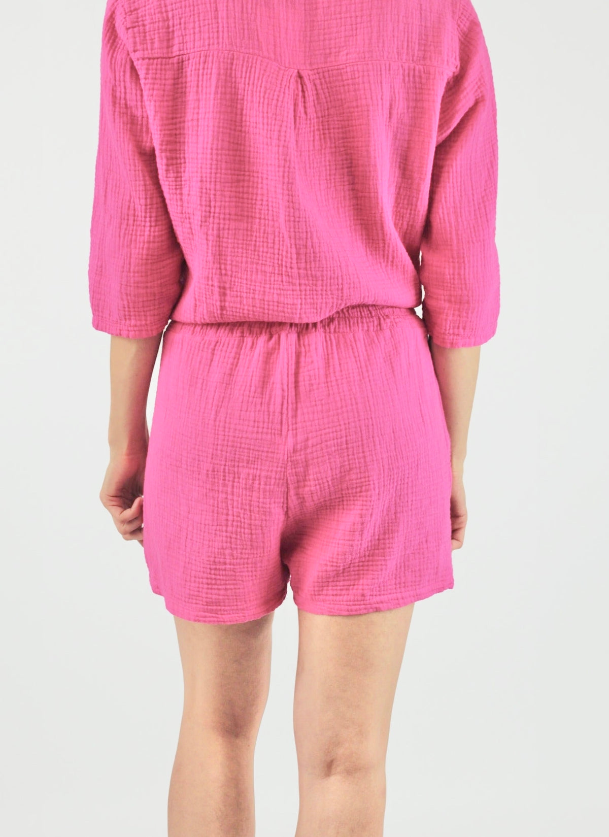 Natürliche Musselin Shorts - Pink