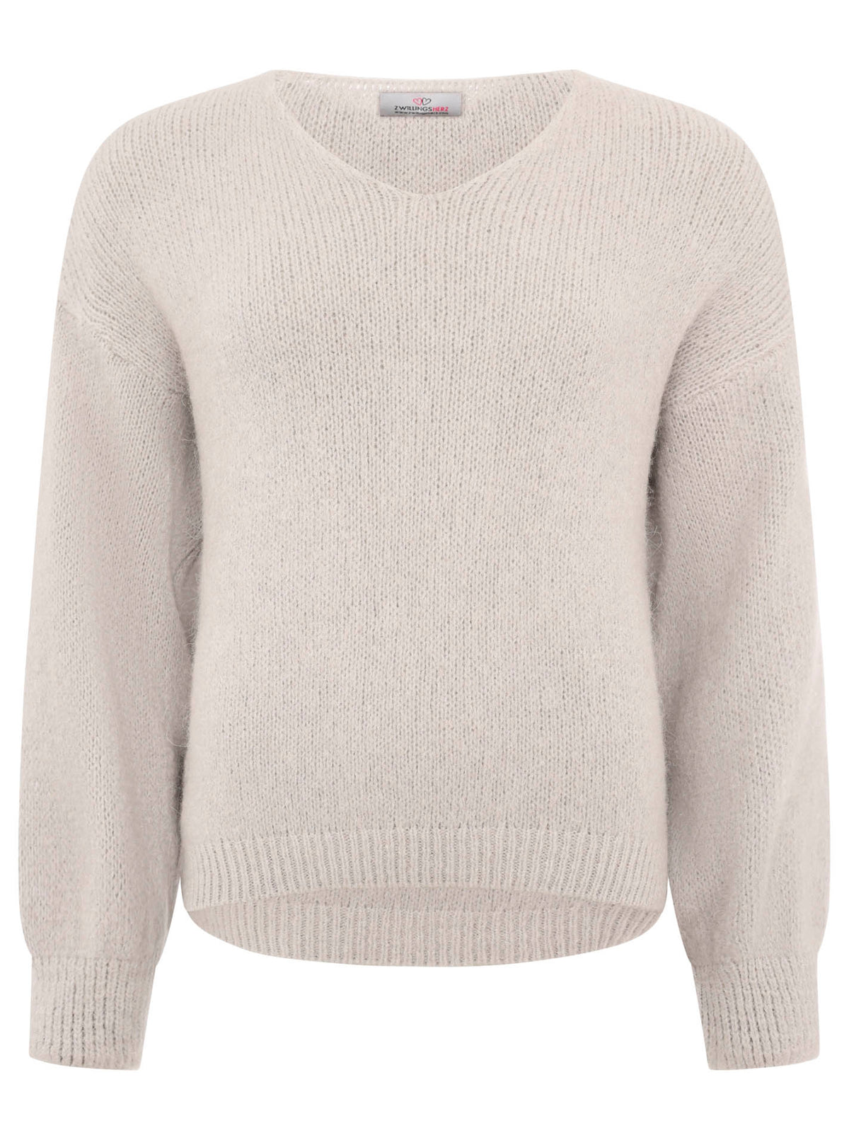 Zwillingsherz - Kuschel Alpaka Pullover - Grau