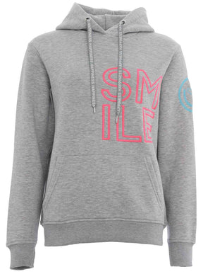 Zwillingsherz - Hoodie "Alissa Smile" - Grau/Pink