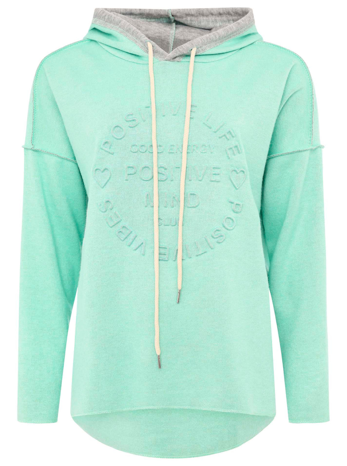 Zwillingsherz - Made in Italy Hoodie "Positive Mind" - Mint