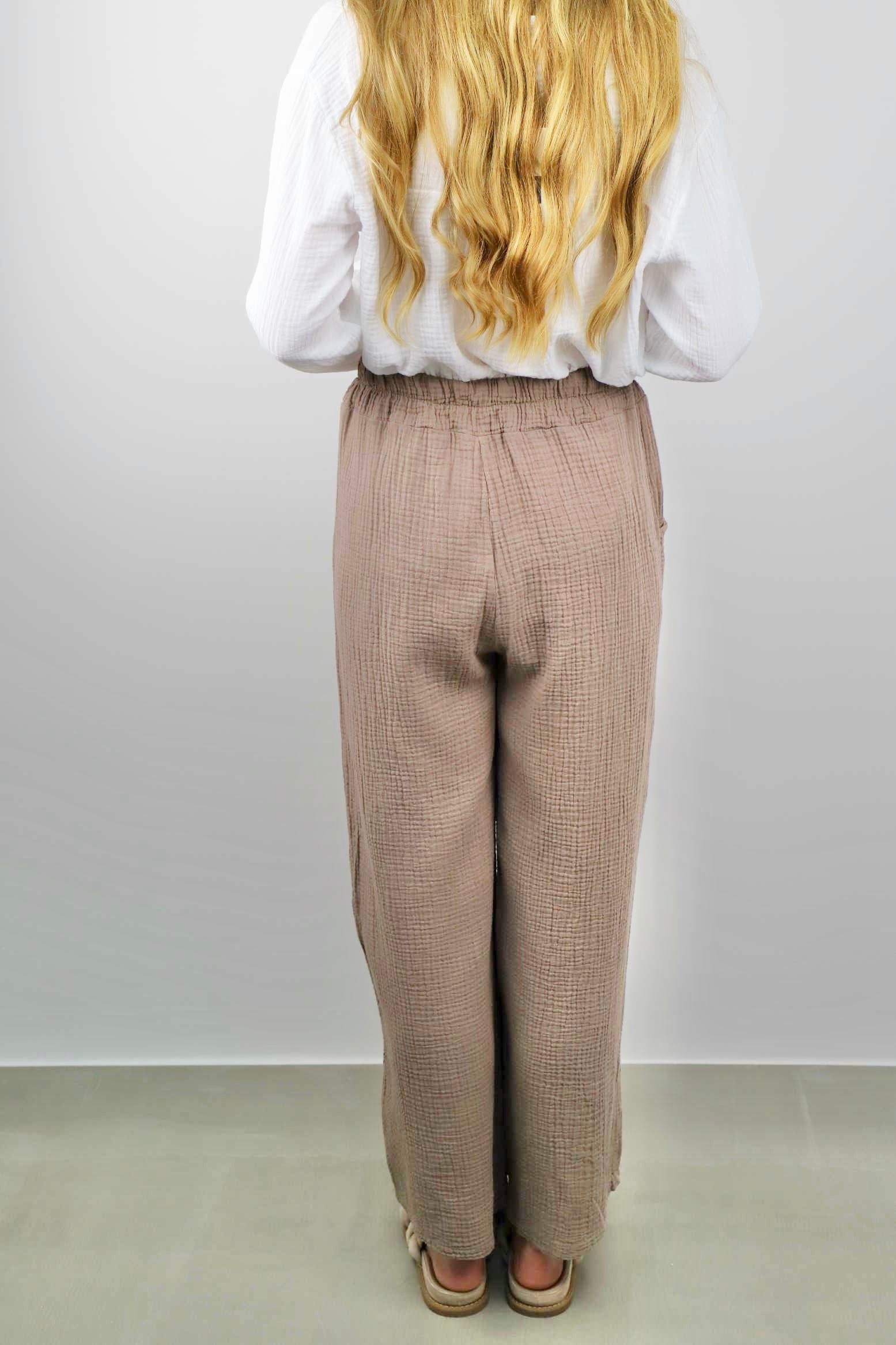 Musselin Hose - Taupe