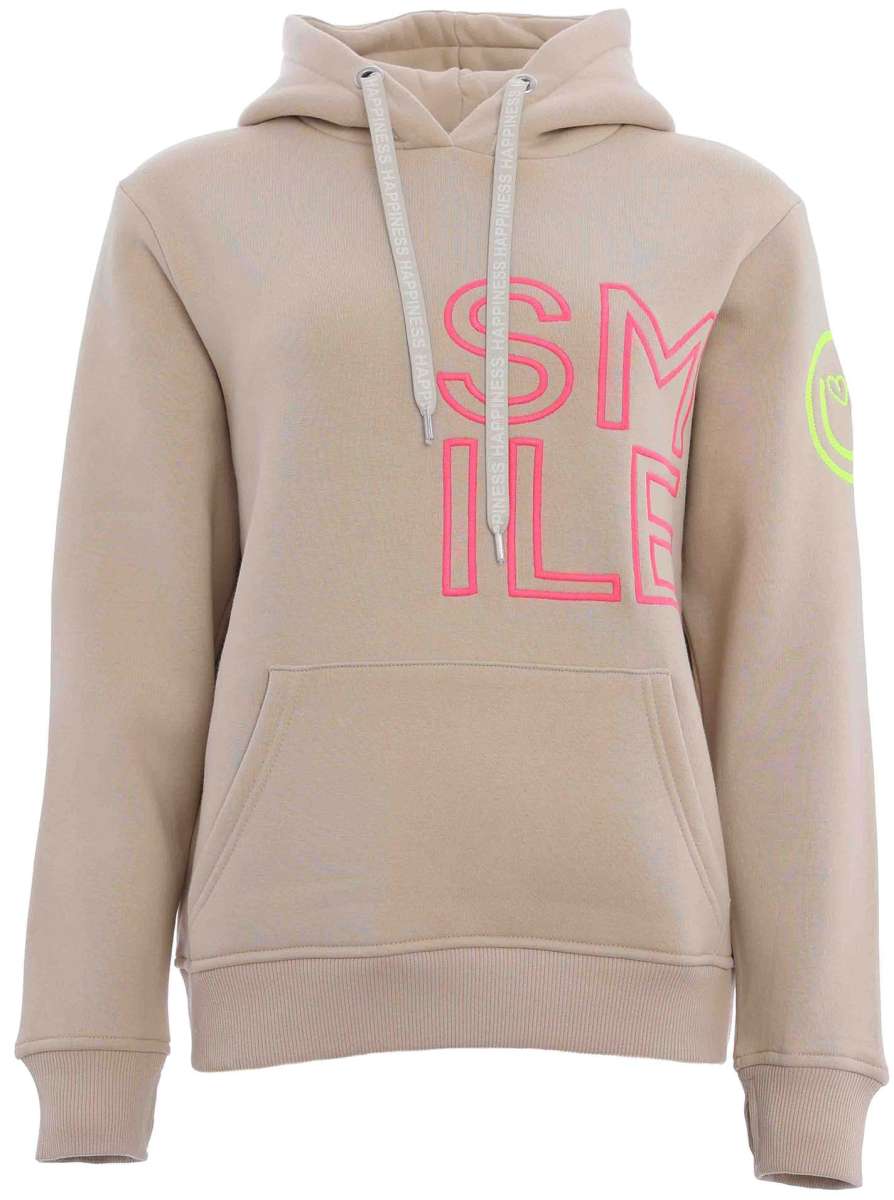 Zwillingsherz - Hoodie "Alissa Smile" - Beige/Pink