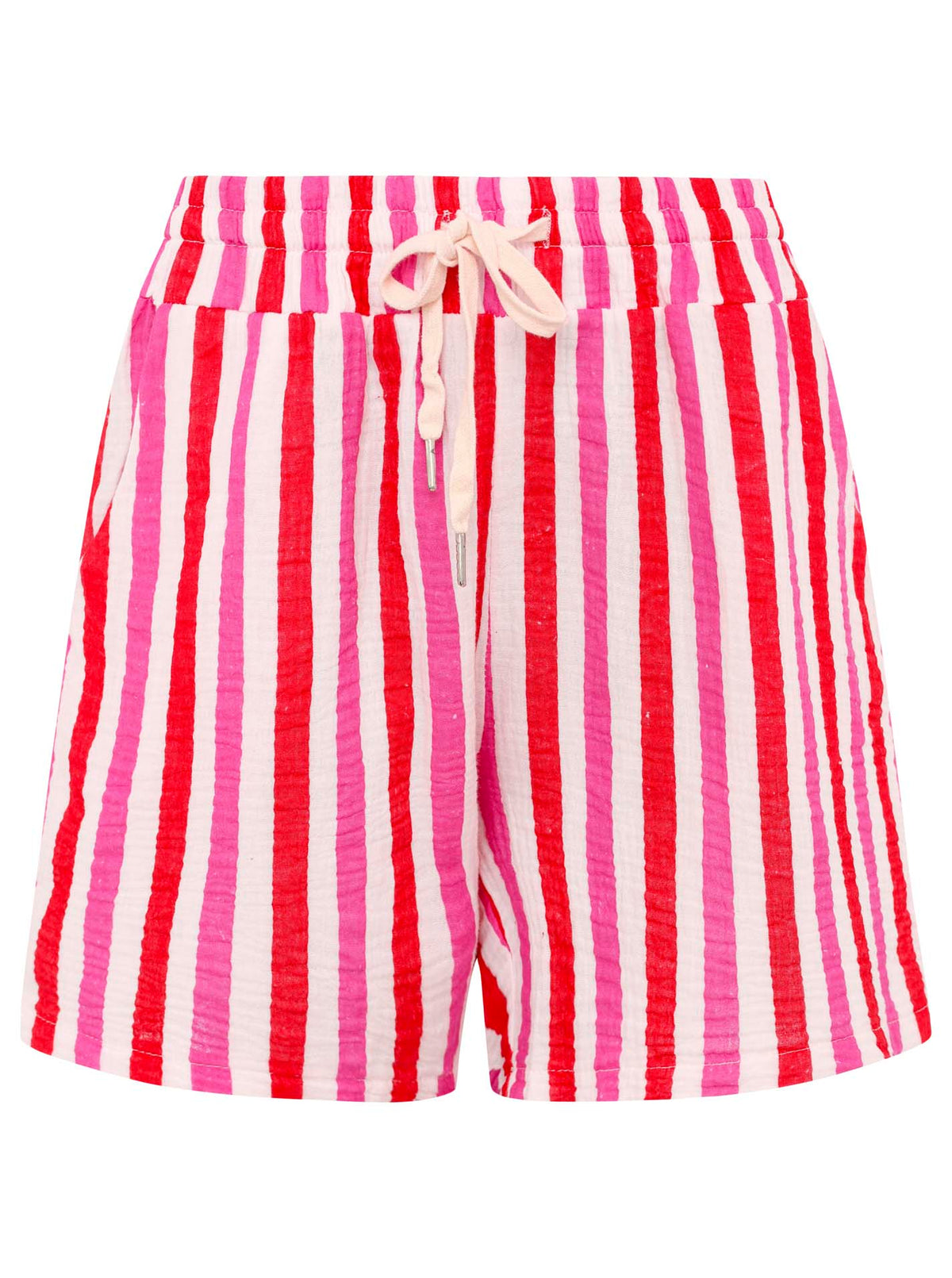 Zwillingsherz - Musselin Shorts - Pink/Weiß