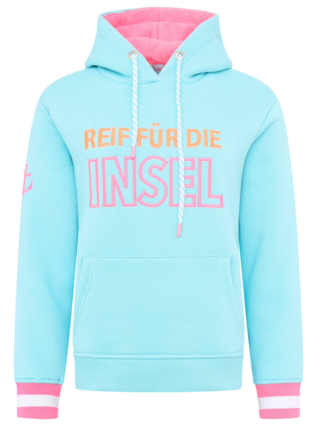 Zwillingsherz - "Reif für die Insel" Hoodie/Sweatshirt - Hellblau