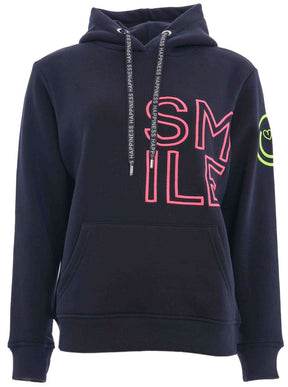 Zwillingsherz - Hoodie "Alissa Smile" - Dunkelblau/Pink