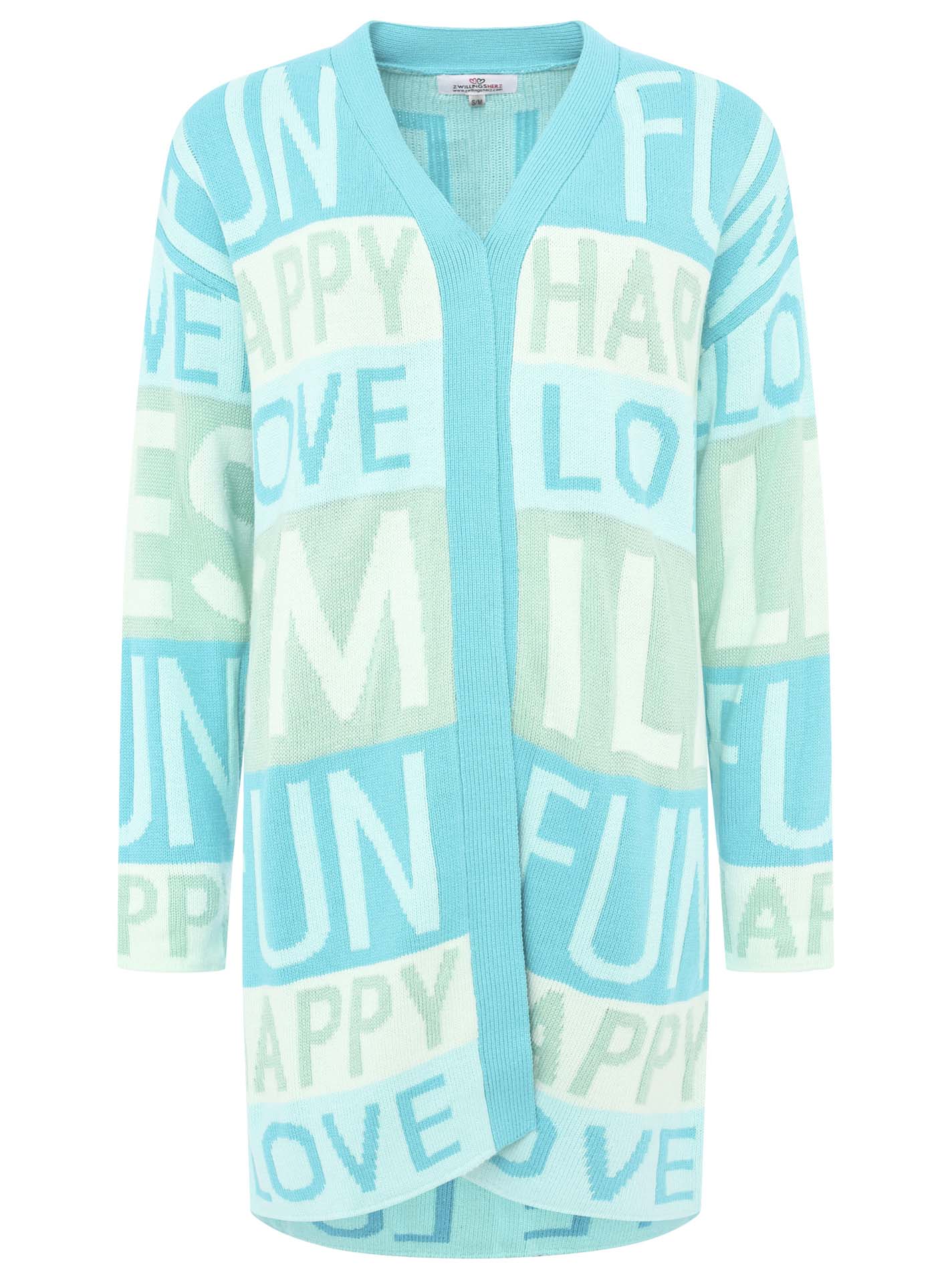 Zwillingsherz - Cardigan Smile - Blau