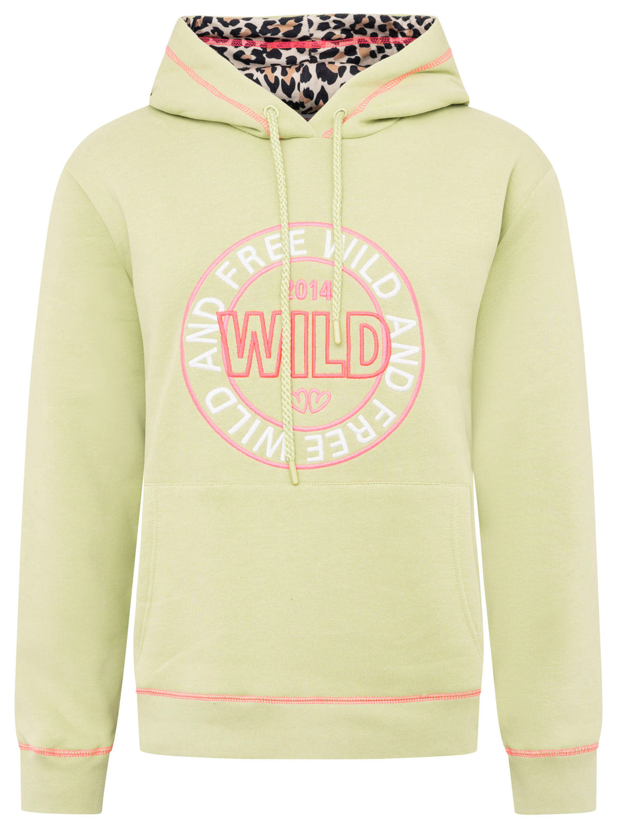 Zwillingsherz - Hoodie/Sweatshirt "Wild Mind Leopard" - Mint