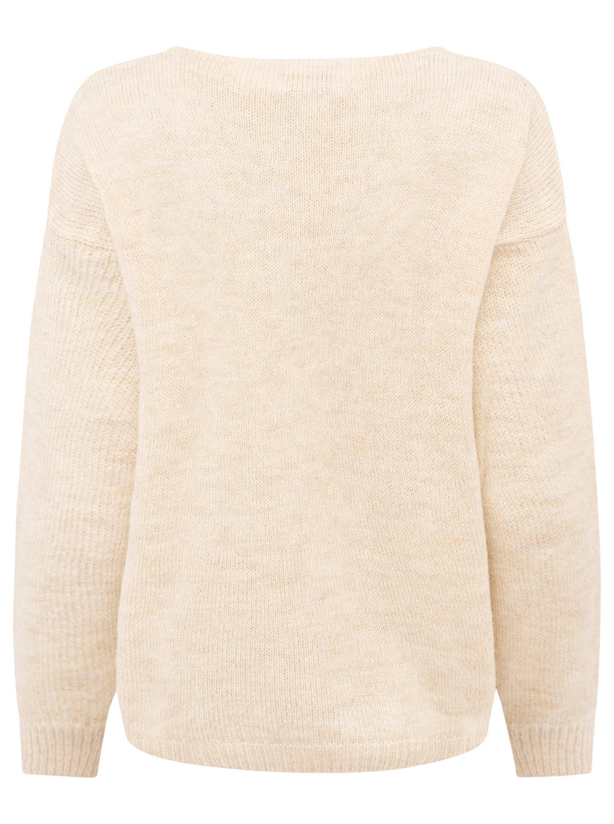 Zwillingsherz - Strickpullover "Ciao“ - Made in Italy - Beige/Creme