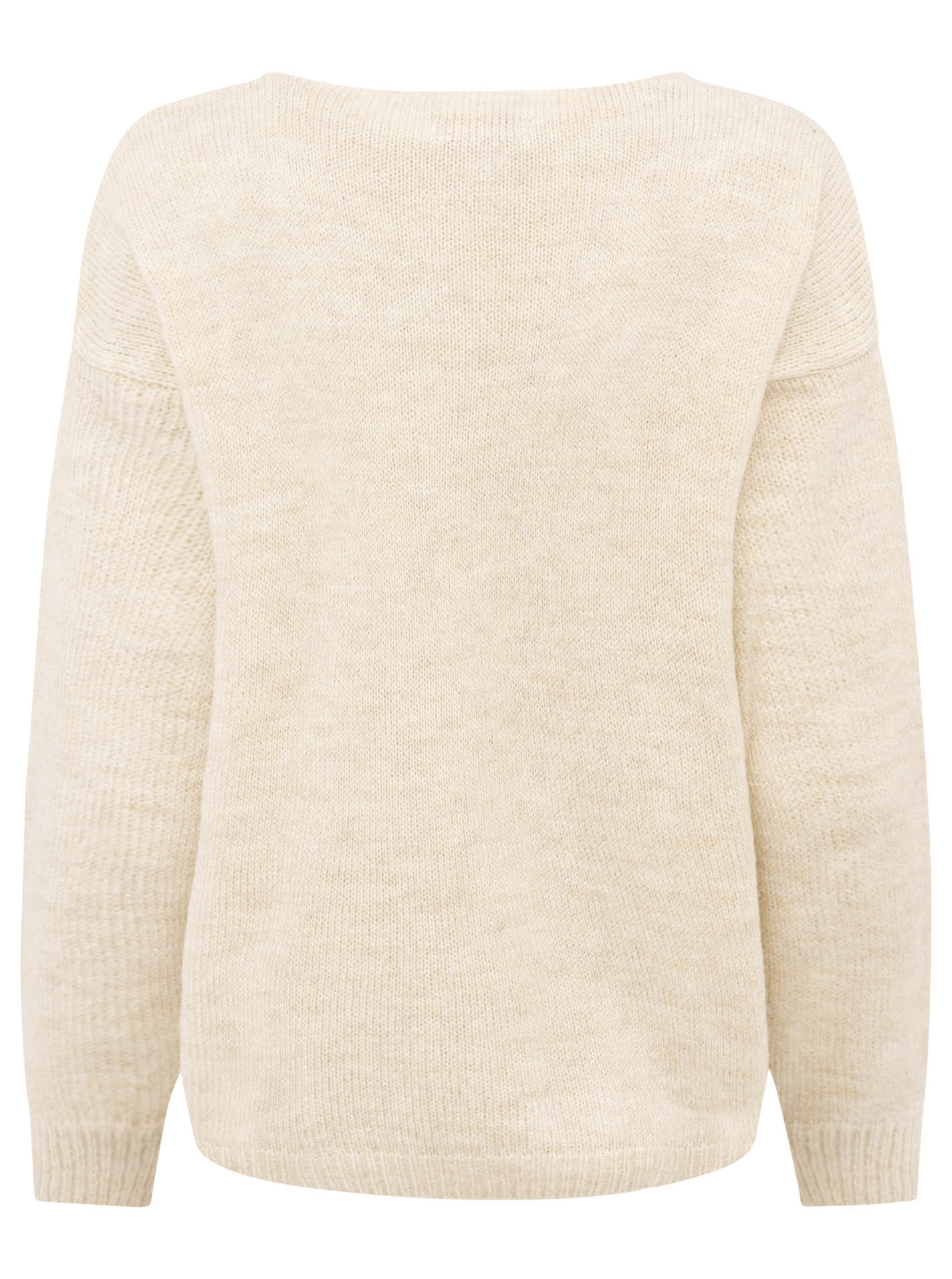 Zwillingsherz - Strickpullover "Ciao“ - Made in Italy - Beige/Creme