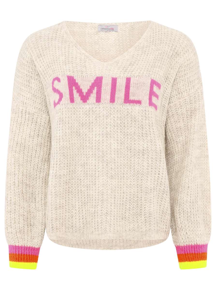 Zwillingsherz Made in Italy Pullover Smile - Creme