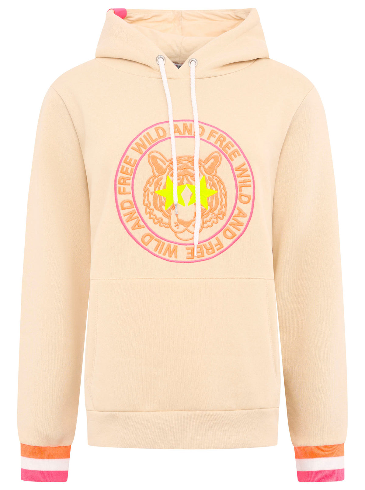 Zwillingsherz - Hoodie/Sweatshirt "Wild Free Tiger" - Beige