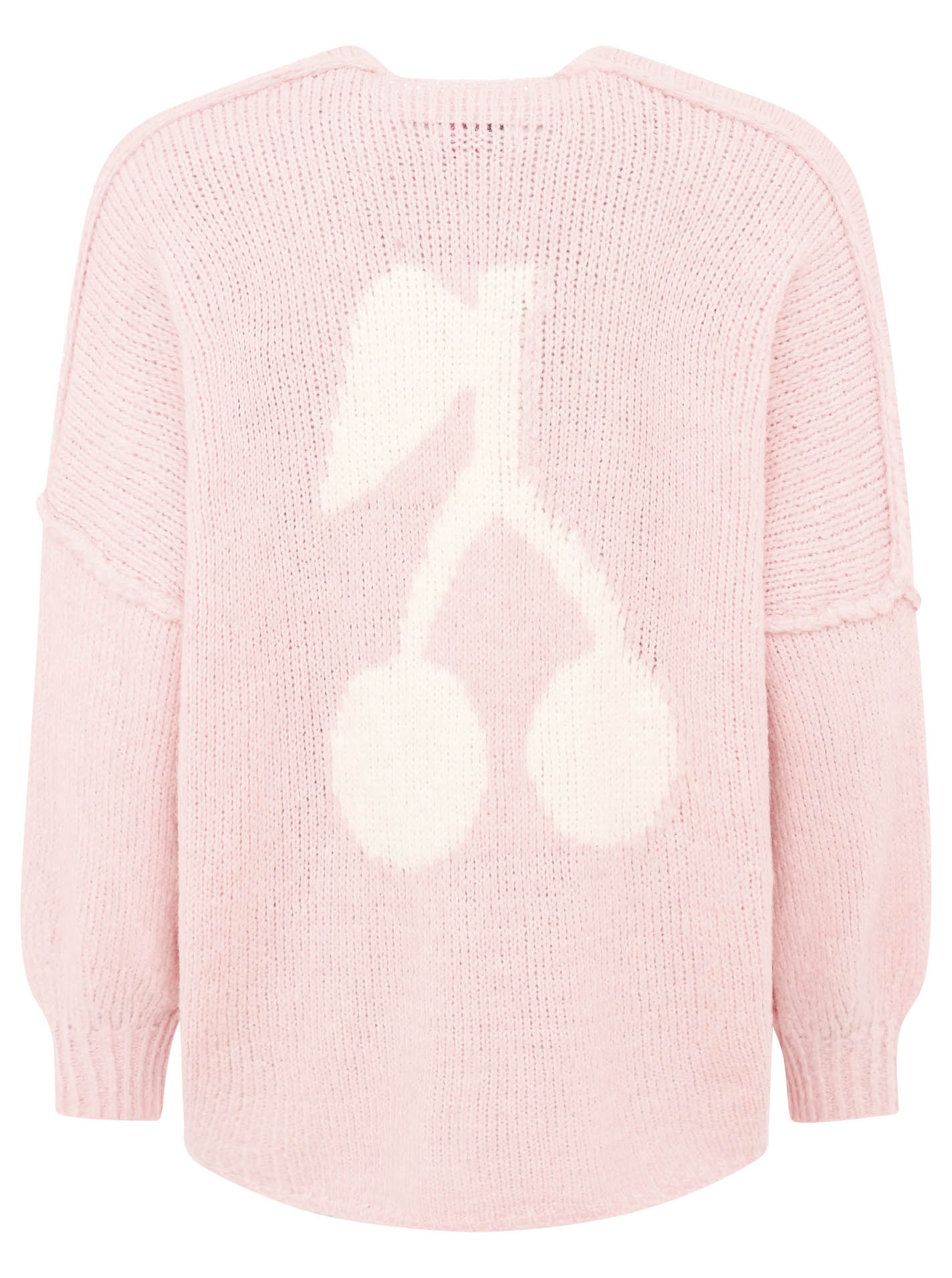 Zwillingsherz - Woll Cardigan mit Naht- Pink