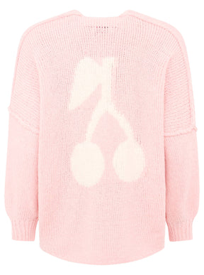 Zwillingsherz - Woll Cardigan mit Naht- Pink