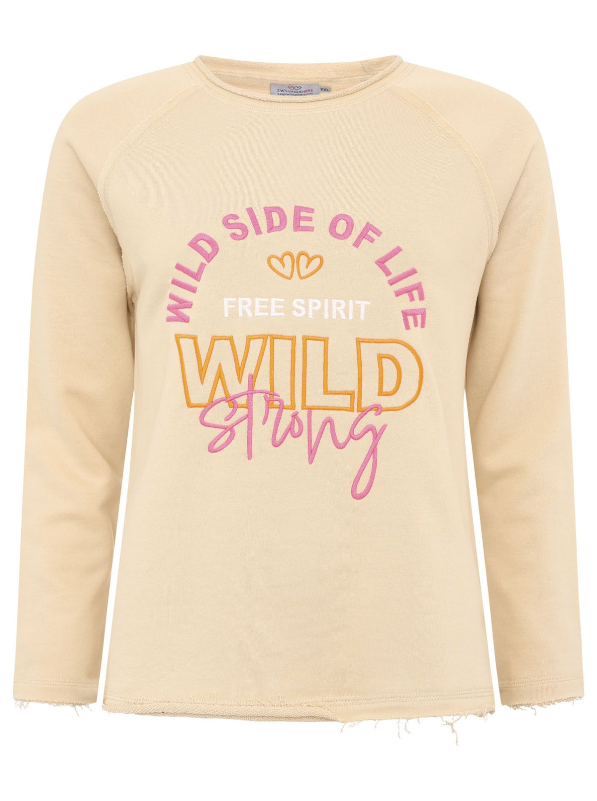 Zwillingsherz - Sweatshirt/Pullover Leo "Wild Mind" - Beige/Pink