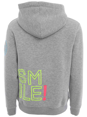 Zwillingsherz - Hoodie "Alissa Smile" - Grau/Pink