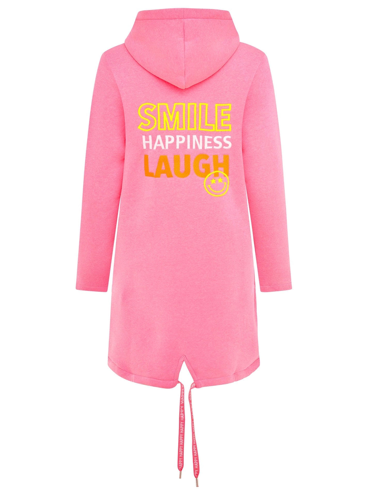 Zwillingsherz - Hoodiemantel "Smile Happiness Laugh" - Pink