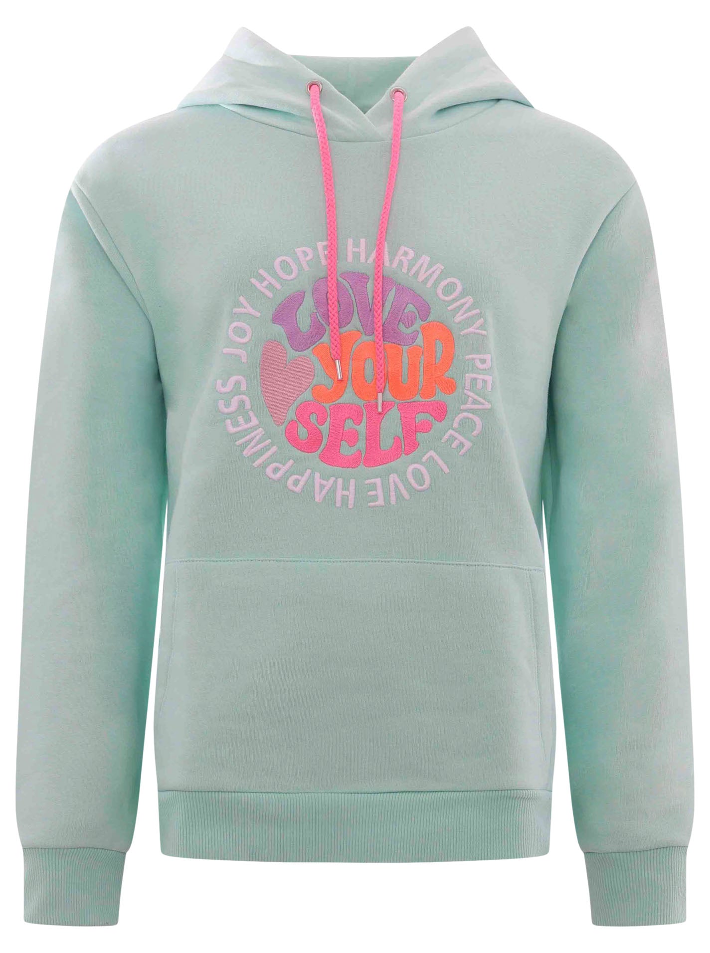 Zwillingsherz - Hoodie "Love Yourself Be Happy" - Mint