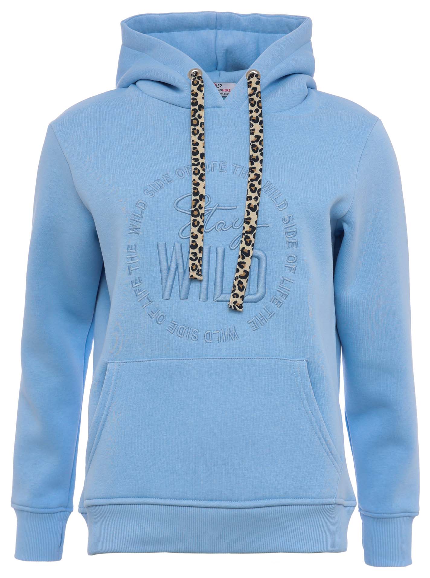 Zwillingsherz - Hoodie/Sweatshirt "Nelina Stay Wild Leo" - Hellblau