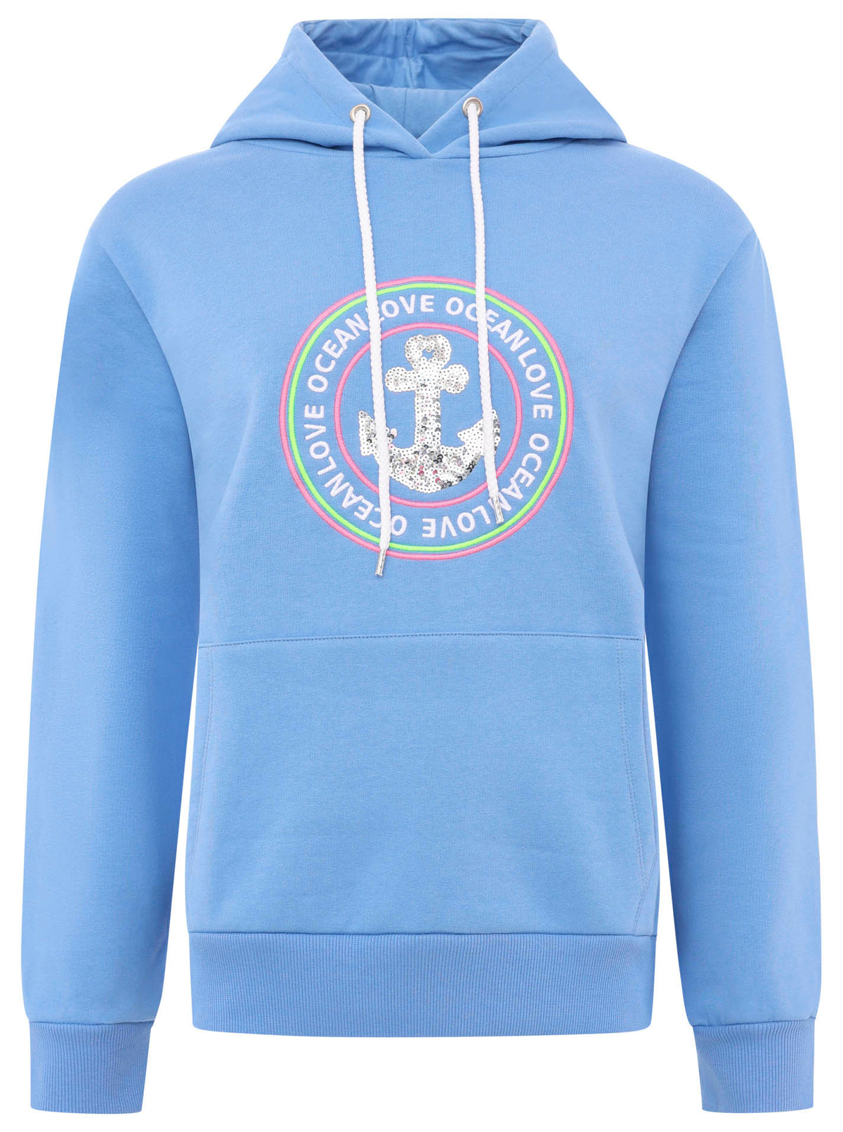 Zwillingsherz - Hoodie "Ocean Love Anker" - Hellblau (NEU)