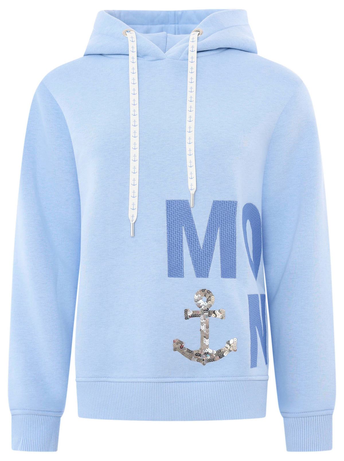 Zwillingsherz - Moin Hoodie/Sweatshirt mit Pailletten - Hellblau